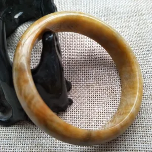10% OFF- 58/59/60mm Certified Natural Yellow Red Jadeite Emerald A*Jade HandCarved Bangle W563