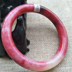 10% OFF- 59/60/61 mm Certified Natural Red Jadeite Emerald A*Jade HandCarved Bangle U136