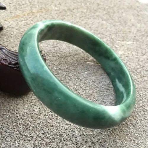 10% OFF- 59/60/61mm Certified Natural Jadeite Emerald A*Jade Handcarved Bangle GX0250 with Gift Box