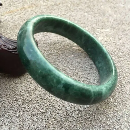 10% OFF- 59/60/61mm Certified Natural Jadeite Emerald A*Jade Handcarved Bangle GX0252 with Gift Box