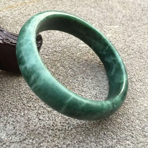 10% OFF- 59/60/61mm Certified Natural Jadeite Emerald A*Jade Handcarved Bangle GX0252 with Gift Box
