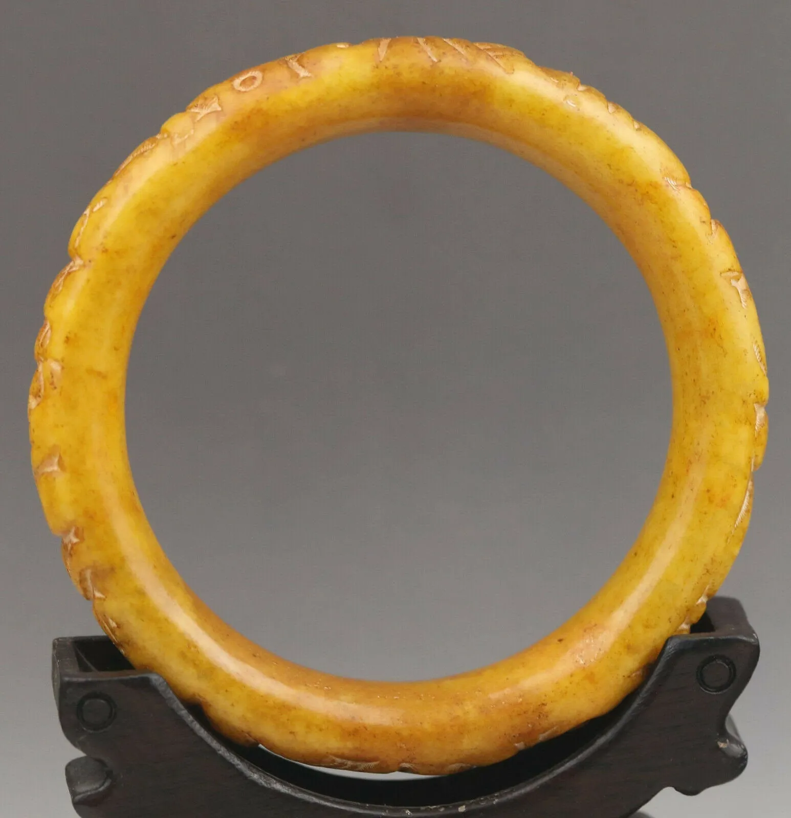 10% OFF- 59/60/61mm Certified Natural Jadeite Emerald A*Jade HandCarved Dragon Bangle NO.G422