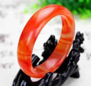 10% OFF- 60-65 mm Certified Natural Red Emerald Jade Bracelet Bangle 《Grade A》