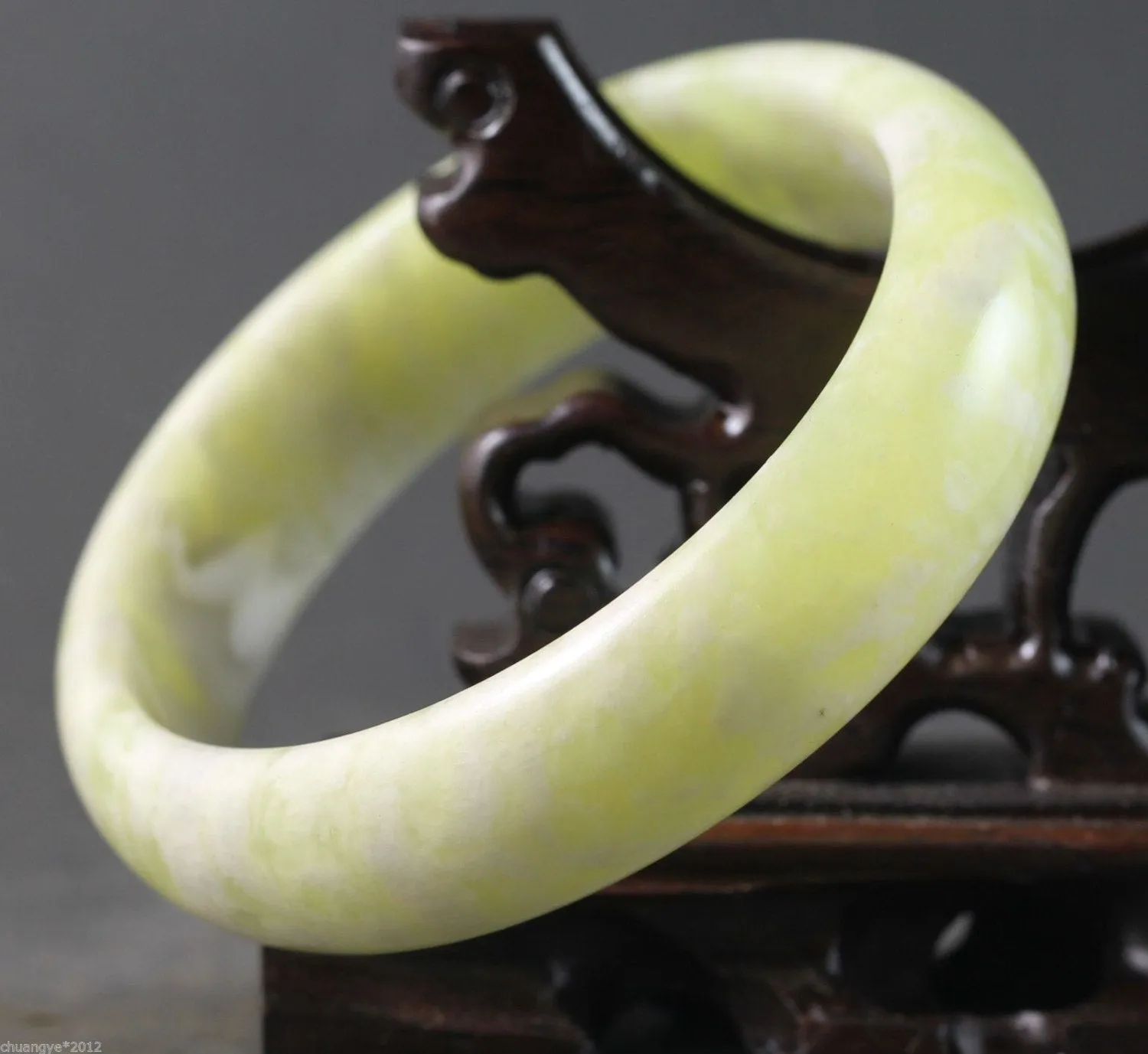 10% OFF- 60 mm Certified Natural Jadeite Emerald Jade Bracelet Bangle《Grade A》