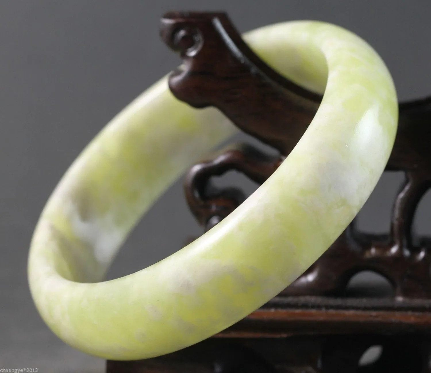 10% OFF- 60 mm Certified Natural Jadeite Emerald Jade Bracelet Bangle《Grade A》