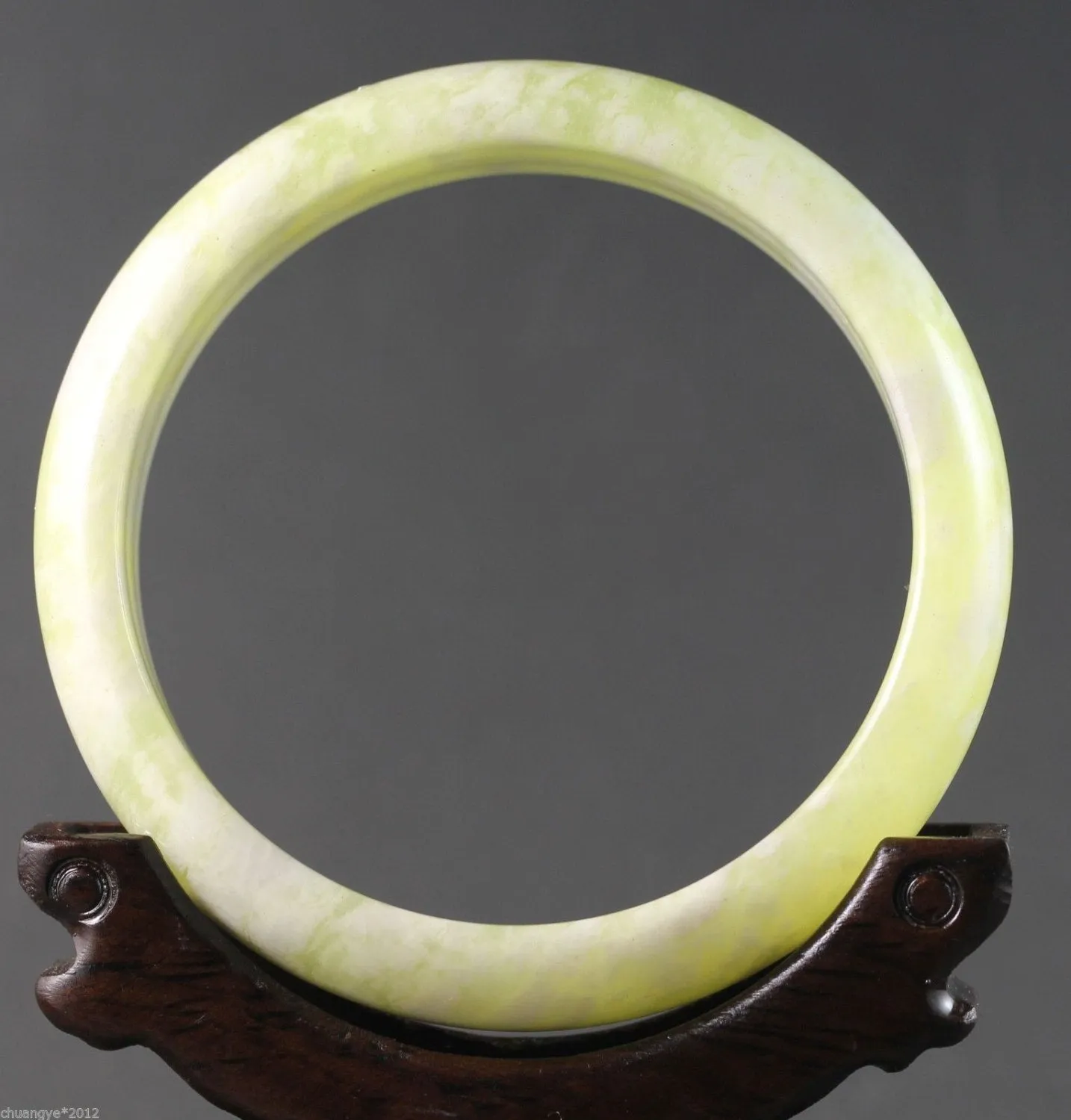 10% OFF- 60 mm Certified Natural Jadeite Emerald Jade Bracelet Bangle《Grade A》