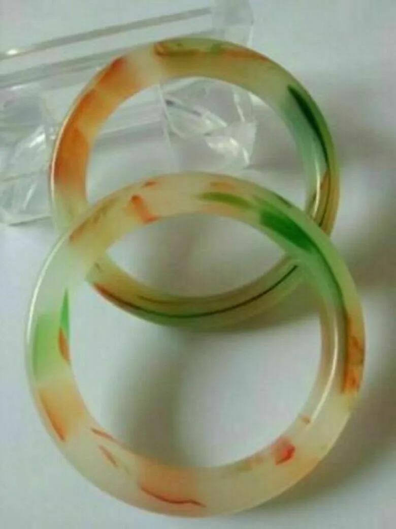 10% OFF- 60/61/62 mm Certified Natural 3 Color Emerald A Jade Bracelet Bangle A2019
