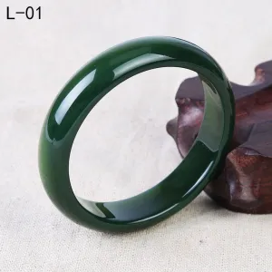 10% OFF- 60/61/62 mm Certified Natural Ice Jadeite Emerald Jade Bangle《Grade A》A089