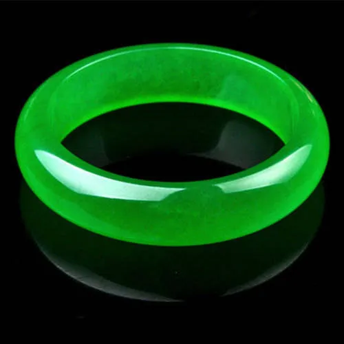 10% OFF- 60/61/62 mm Certified Natural Icy Jadeite Emerald A Jade HandCarved Bracelet Bangle A2018