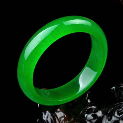 10% OFF- 60/61/62 mm Certified Natural Icy Jadeite Emerald A Jade HandCarved Bracelet Bangle A2018