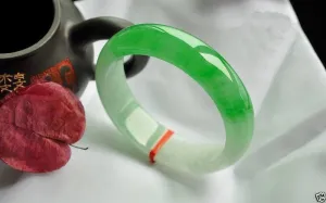 10% OFF- 60/61/62mm Certified Natural Ice Jadeite Emerald A Jade Handcarved Bangle A2018