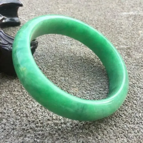 10% OFF- 60/61/62mm Certified Natural Jadeite Emerald A*Jade HandCarved Bracelet Bangle x9411