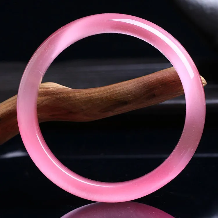 10% OFF- 60/61/62mm Certified Natural Pink Nephrite Emerald A*Jade Carved Bangle