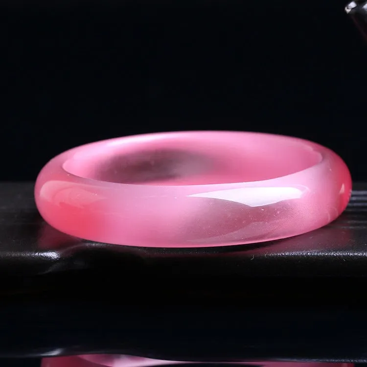 10% OFF- 60/61/62mm Certified Natural Pink Nephrite Emerald A*Jade Carved Bangle