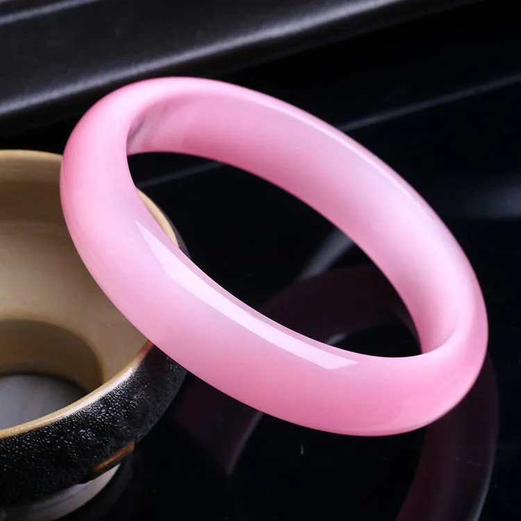 10% OFF- 60/61/62mm Certified Natural Pink Nephrite Emerald A*Jade Carved Bangle
