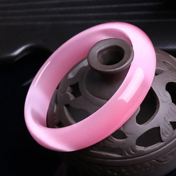10% OFF- 60/61/62mm Certified Natural Pink Nephrite Emerald A*Jade Carved Bangle