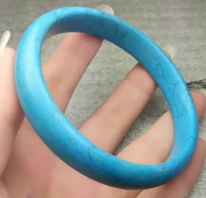 10% OFF- 60/61/62mm Certified Natural Turquoise HandCarved Bracelet Bangle A1940