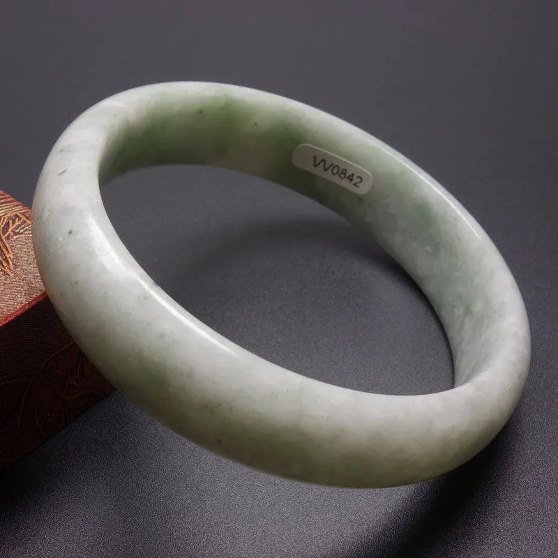 10% OFF- 61/62/63 mm Certified Natural Jadeite Emerald Jade Bangle《Grade A》W0842