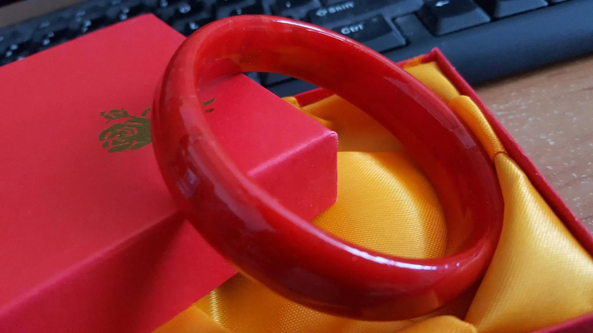 10% OFF- 61/62/63 mm Certified Natural Red Emerald A Jade HandCarved Bangle