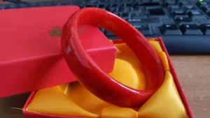 10% OFF- 61/62/63 mm Certified Natural Red Emerald A Jade HandCarved Bangle