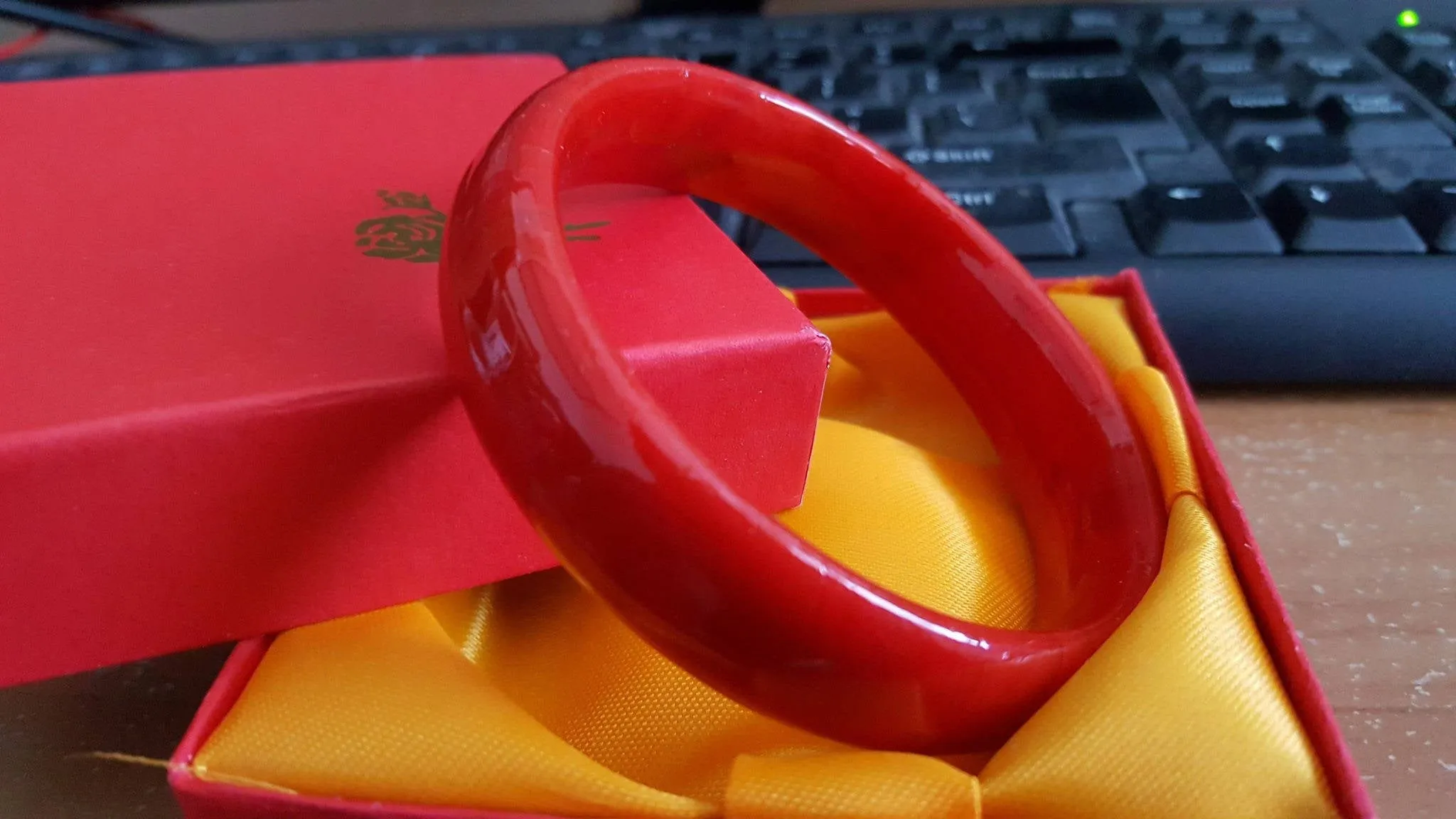 10% OFF- 61/62/63 mm Certified Natural Red Emerald A Jade HandCarved Bangle