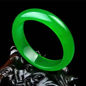 10% OFF- 62/63/64 mm Certified Natural Icy Jadeite Emerald Jade Bangle《Grade A》A2018