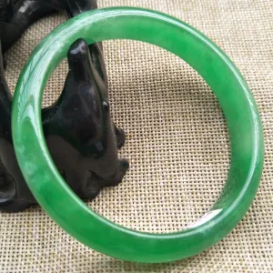 10% OFF- 63/64/65 mm Certified Natural Jadeite Emerald A*Jade HandCarved Bangle P114