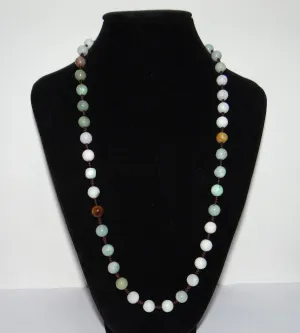 10% OFF- Certified Natural Hisui Jadeite Emerald A Jade Pearls Necklace