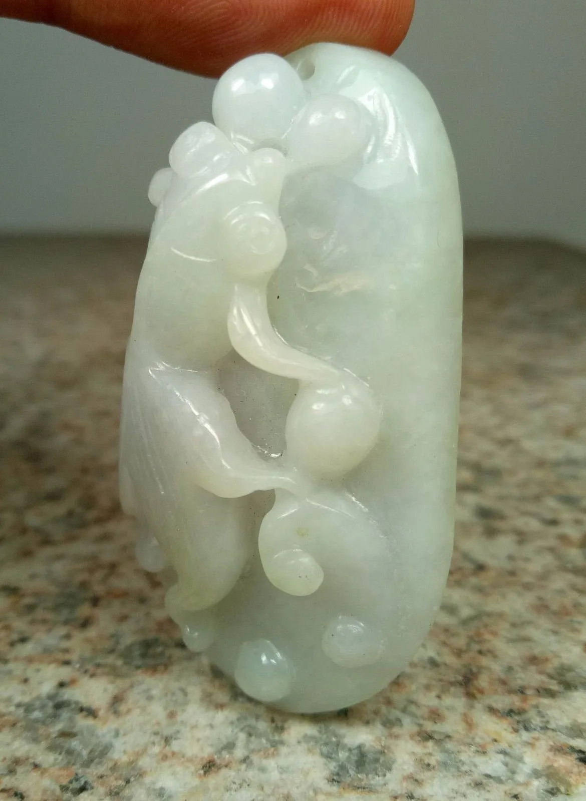 10% OFF- Certified Natural Jadeite Emerald A*Jade HandCarved Gold Fish Pendant W0033