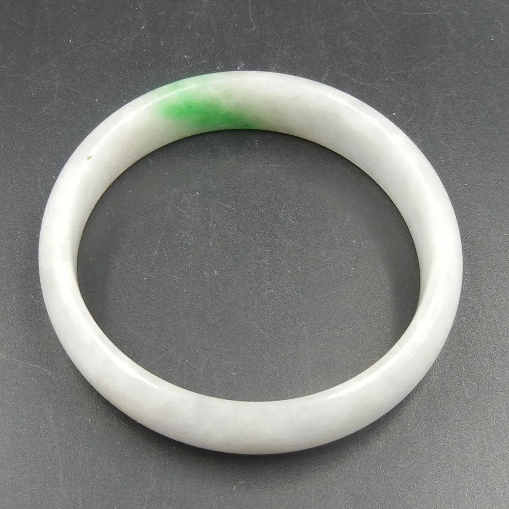 10% OFF on Sales- 52 mm-Certified Natural Ice Jadeite Emerald Jade tablets Bracelet Bangle 《Grade A》