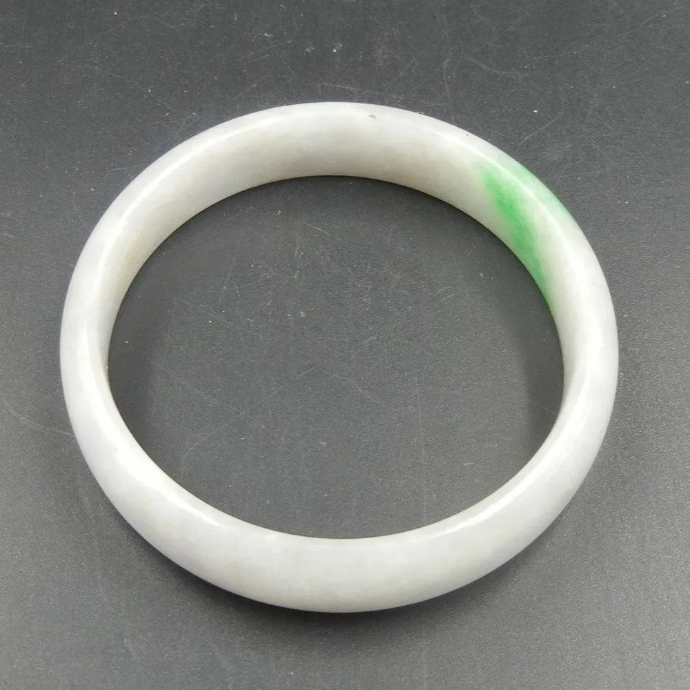 10% OFF on Sales- 52 mm-Certified Natural Ice Jadeite Emerald Jade tablets Bracelet Bangle 《Grade A》