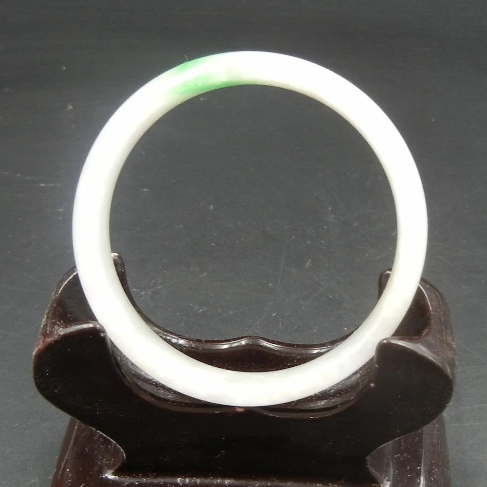 10% OFF on Sales- 52 mm-Certified Natural Ice Jadeite Emerald Jade tablets Bracelet Bangle 《Grade A》