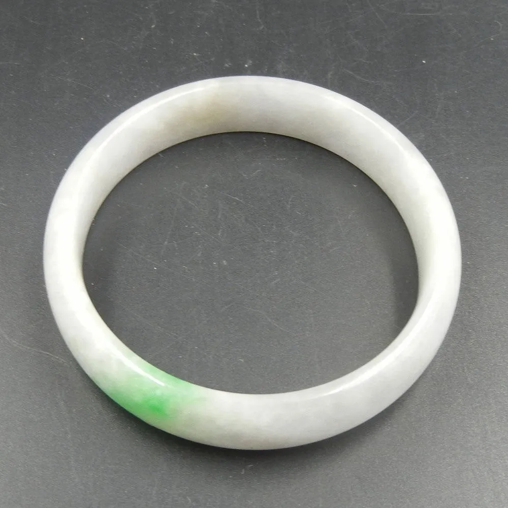 10% OFF on Sales- 52 mm-Certified Natural Ice Jadeite Emerald Jade tablets Bracelet Bangle 《Grade A》