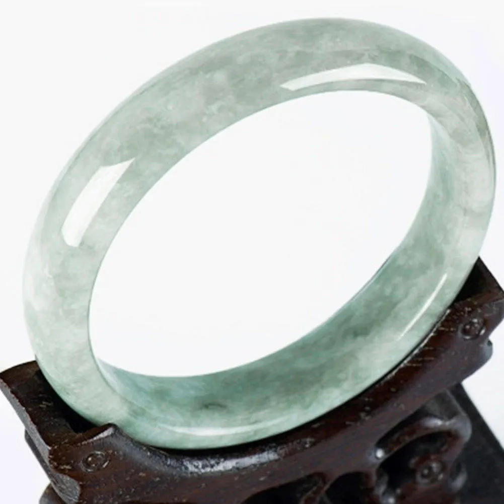 10% OFF on Sales) 54-65 mm Certified Natural Jadeite Emerald Jade Bracelet Bangle《Grade A》