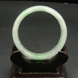 10% OFF on Sales- 57 mm-Certified Natural Ice Jadeite Emerald Jade tablets Bracelet Bangle 《Grade A》