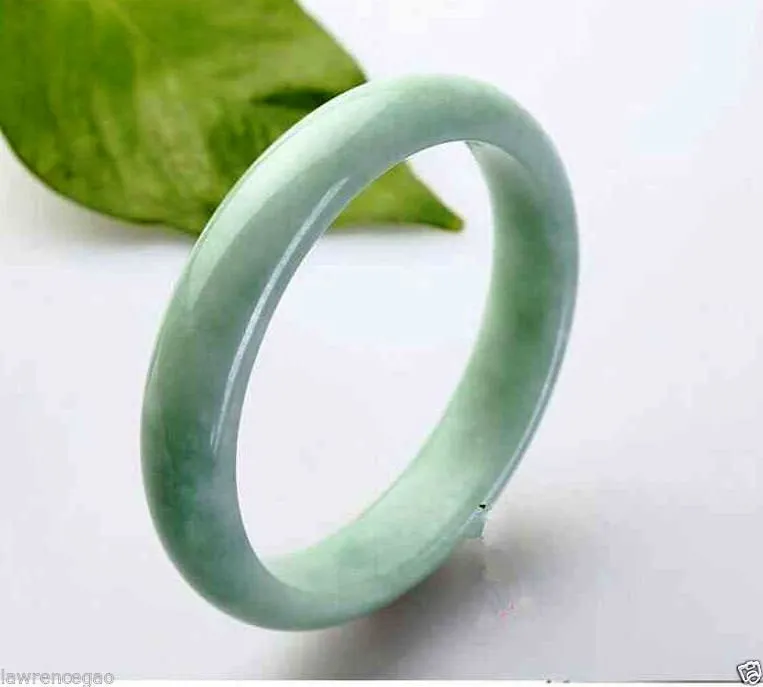 10% OFF on Sales- 60 mm-Certified Natural Jadeite Emerald A Jade HandCarved Bracelet Bangle