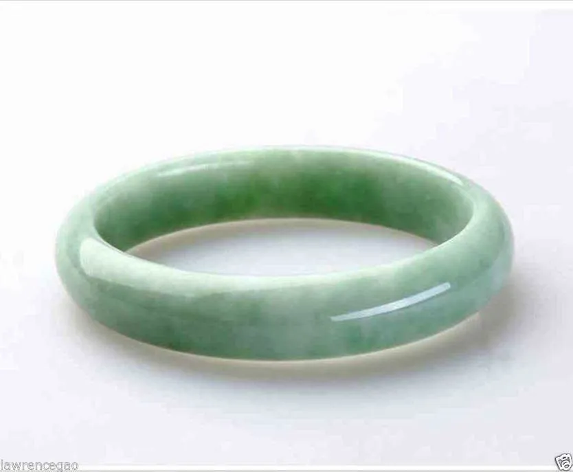 10% OFF on Sales- 60 mm-Certified Natural Jadeite Emerald A Jade HandCarved Bracelet Bangle