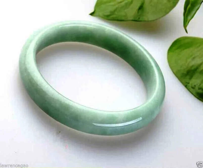 10% OFF on Sales- 60 mm-Certified Natural Jadeite Emerald A Jade HandCarved Bracelet Bangle