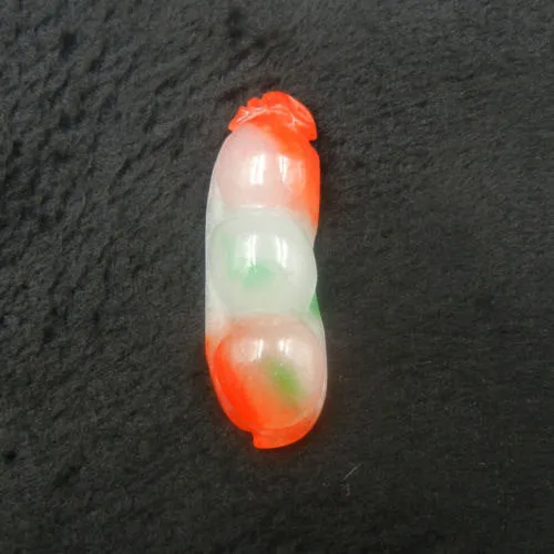 10% OFF on Sales - Certified Natural 3-Color Ice Jadeite Emerald Jade tablets Emerald Ping Beans Pendant 《Grade A》3316
