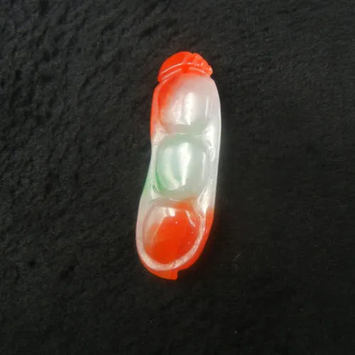 10% OFF on Sales - Certified Natural 3-Color Ice Jadeite Emerald Jade tablets Emerald Ping Beans Pendant 《Grade A》3316
