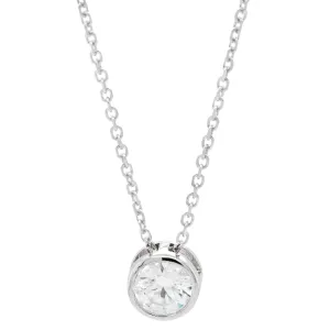 1.00 CTS DEW Moissanite Round Pendant Necklace