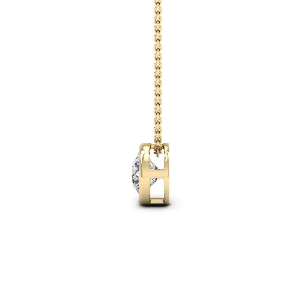 1.00 CTS DEW Moissanite Round Pendant Necklace