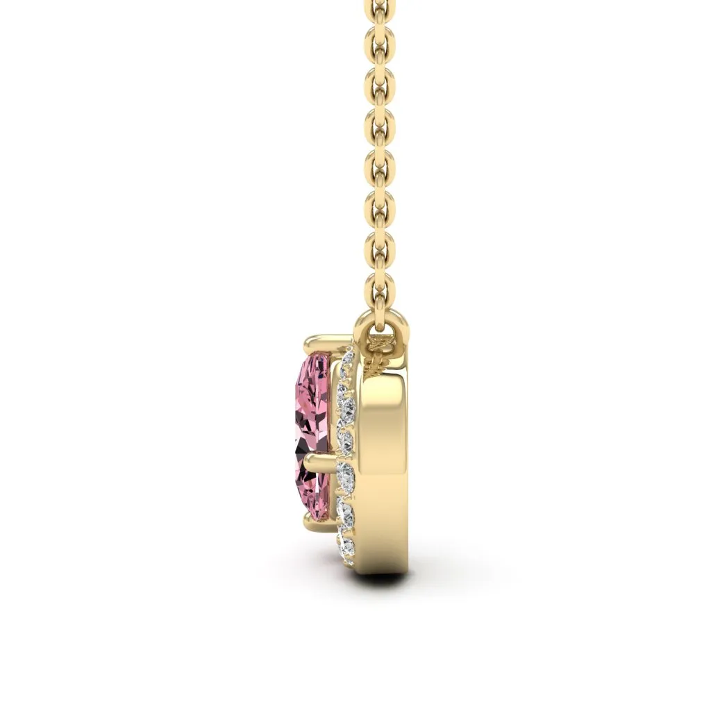 1.01 d.e.w cts Luna Moissanite Necklace