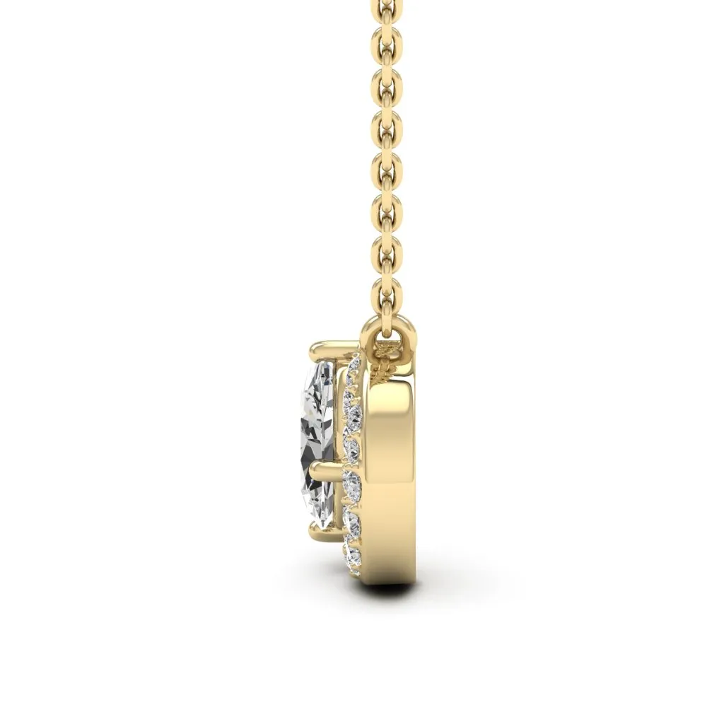 1.01 d.e.w cts Luna Moissanite Necklace