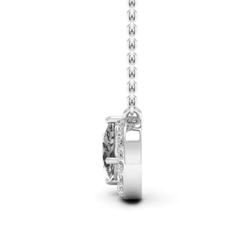1.01 d.e.w cts Luna Moissanite Necklace