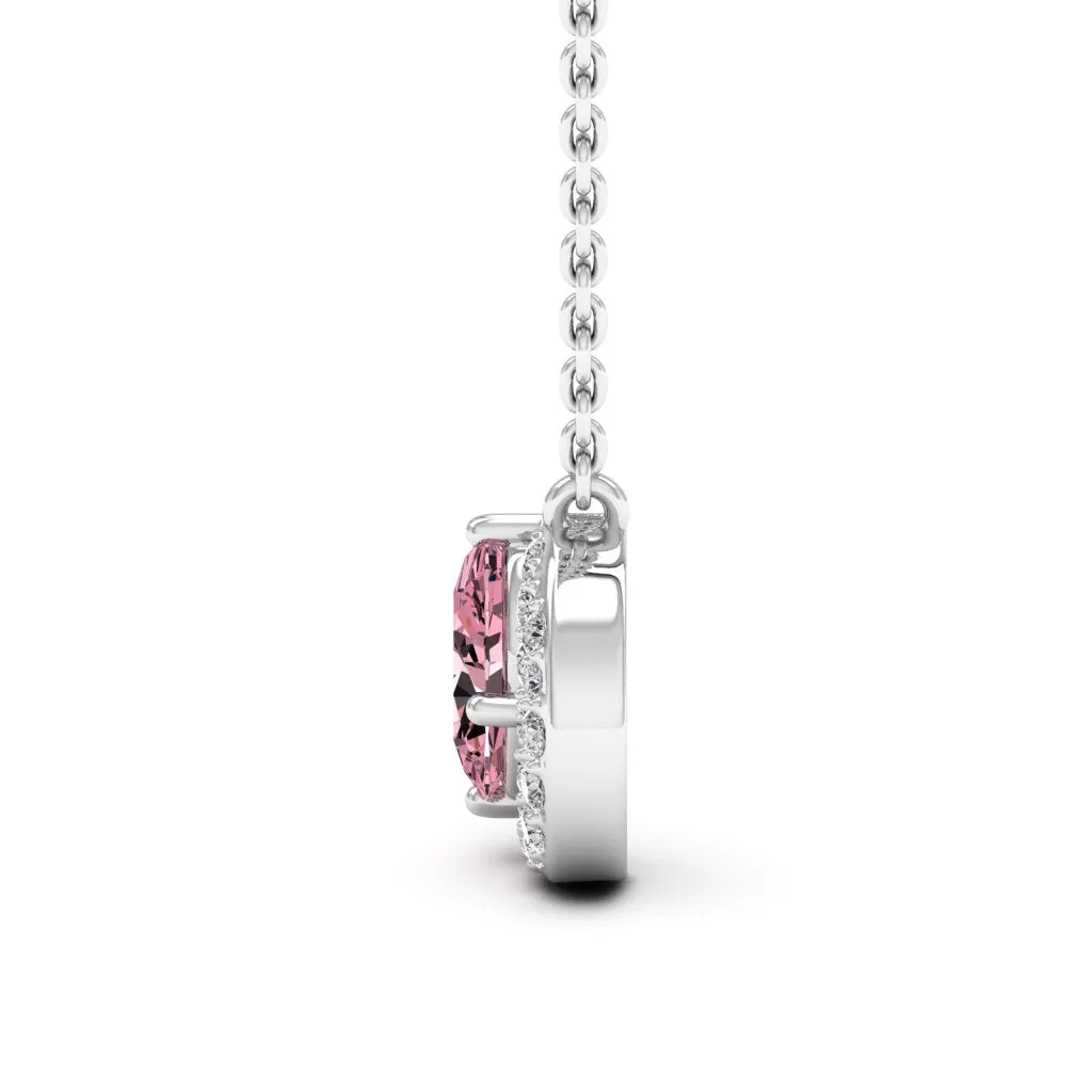 1.01 d.e.w cts Luna Moissanite Necklace