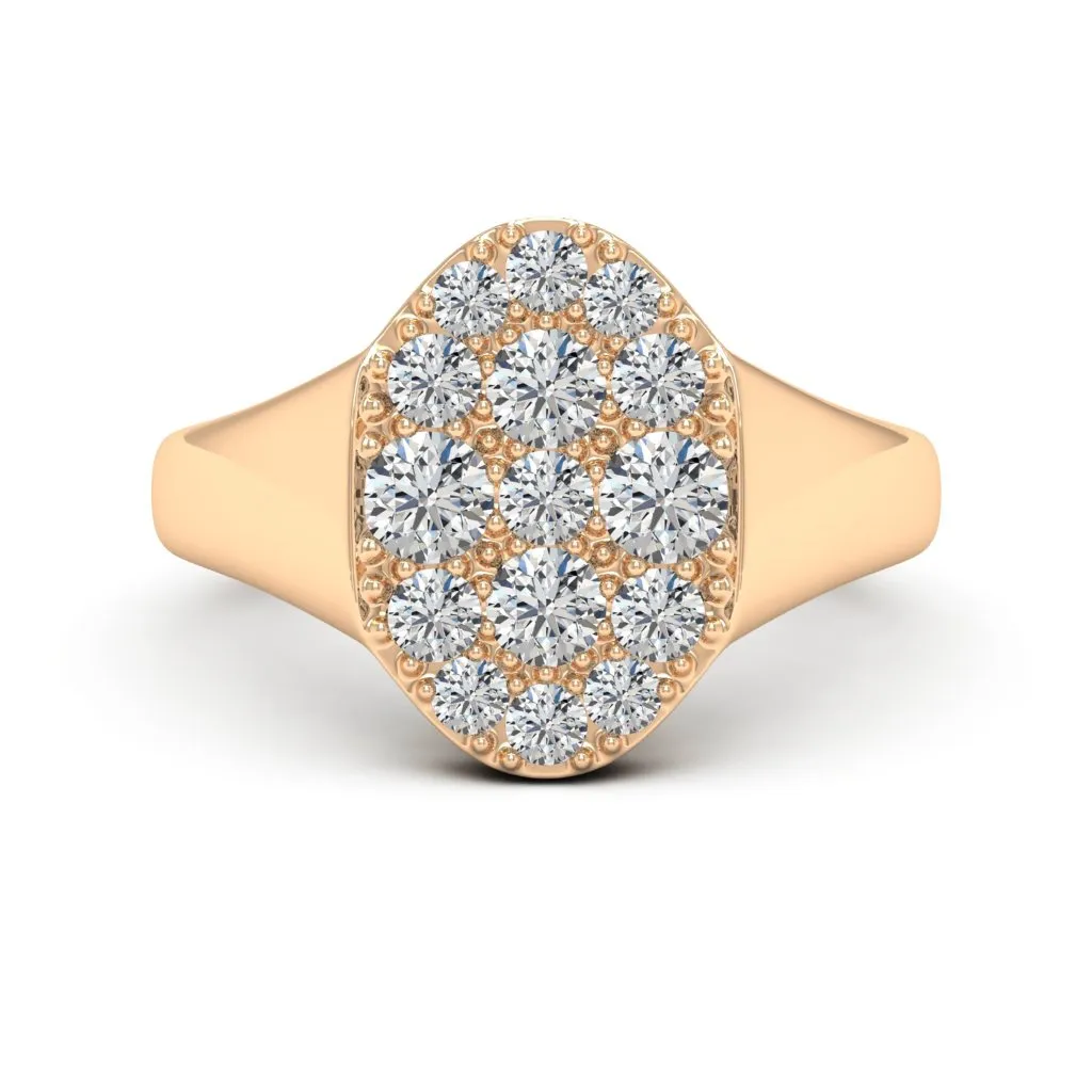 1.04 d.e.w. cts Marguerite Moissanite Ring