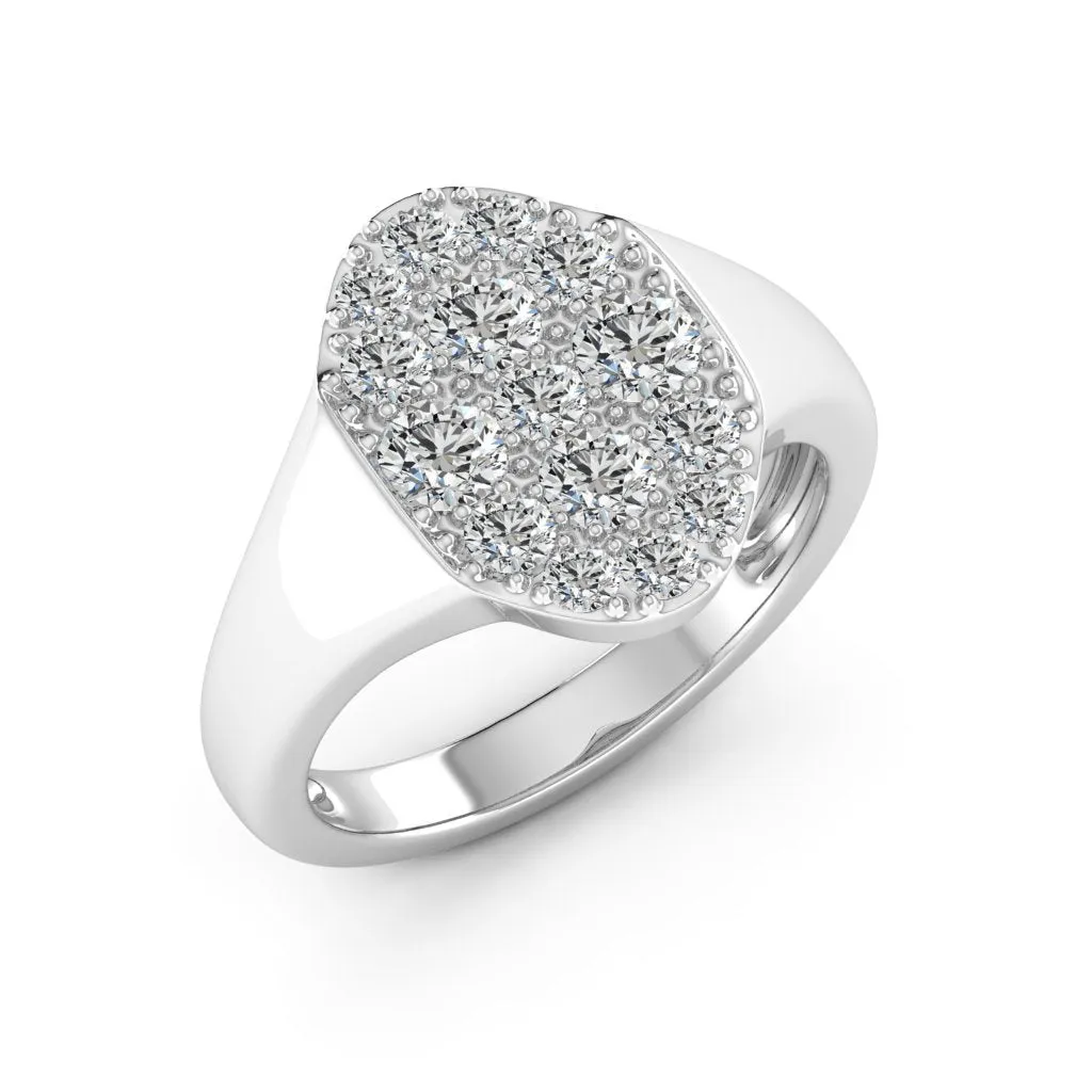 1.04 d.e.w. cts Marguerite Moissanite Ring