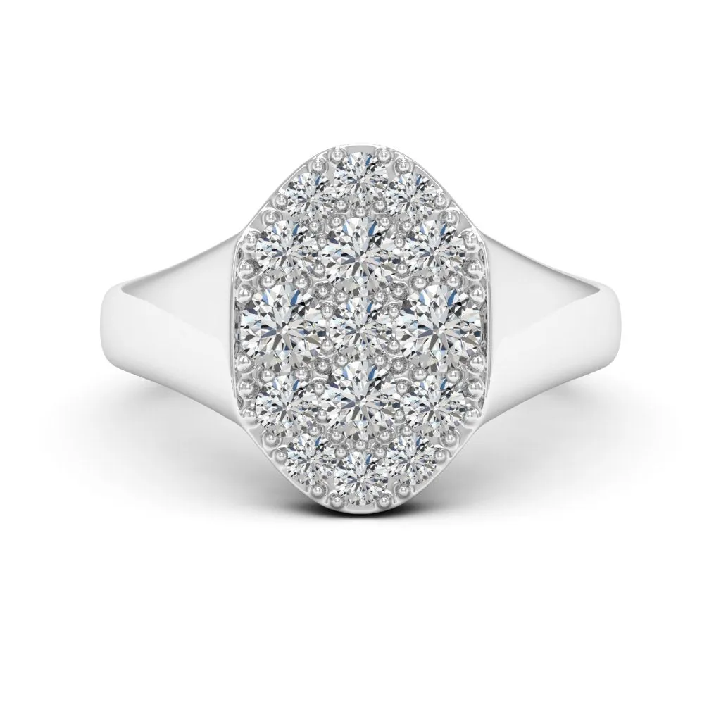 1.04 d.e.w. cts Marguerite Moissanite Ring