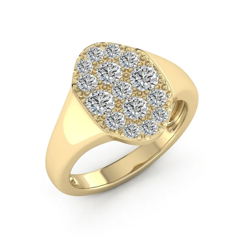 1.04 d.e.w. cts Marguerite Moissanite Ring